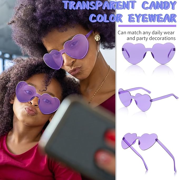 12/20/24 Pairs Heart Sunglasses - Image 3