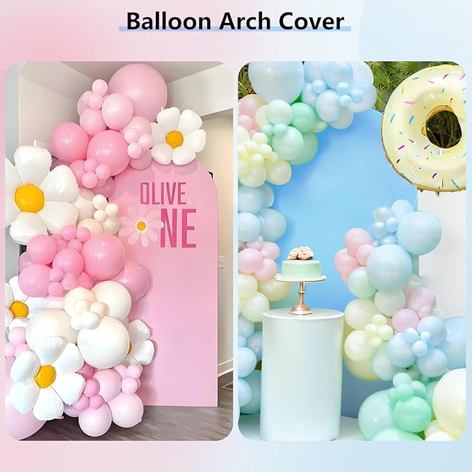HEMMOTOP 7.2 ft Arch Backdrop Cover, Fabric Stretchy Background - Image 6