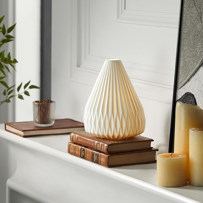 RONDURE 9.1" Modern Ceramic Table Lamp, Modern Bedside Lamps - Image 5
