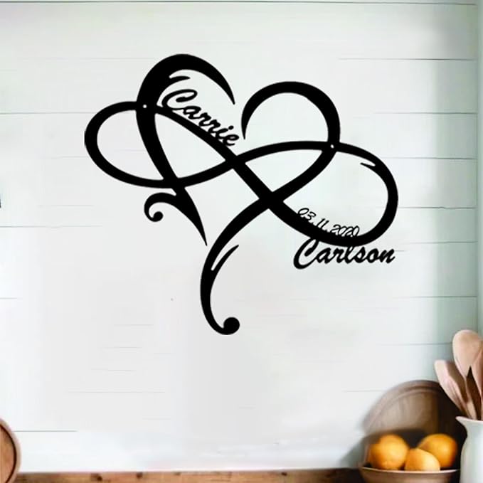NAZENTI Personalized Metal Sign Infinity Heart Gift - Image 6