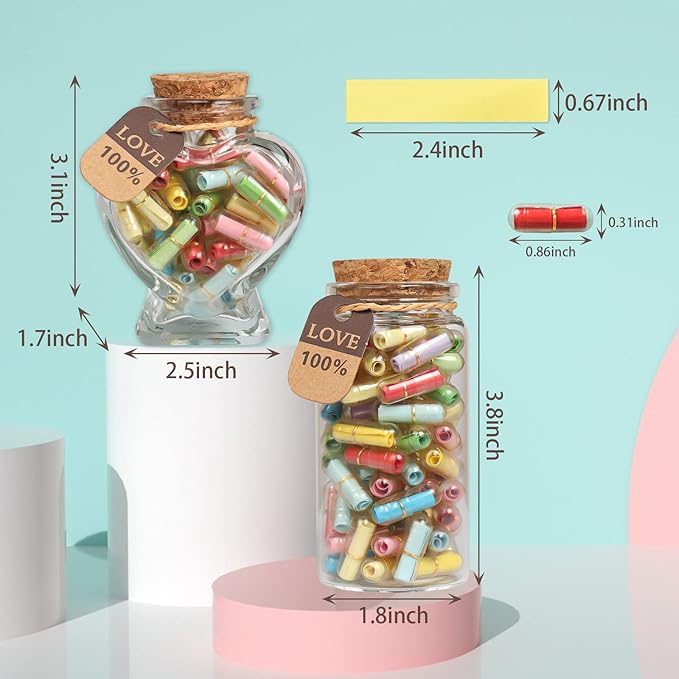 Capsule Letters Message in a Bottle, Lovely Notes Couples Gifts, Birthday - Image 5