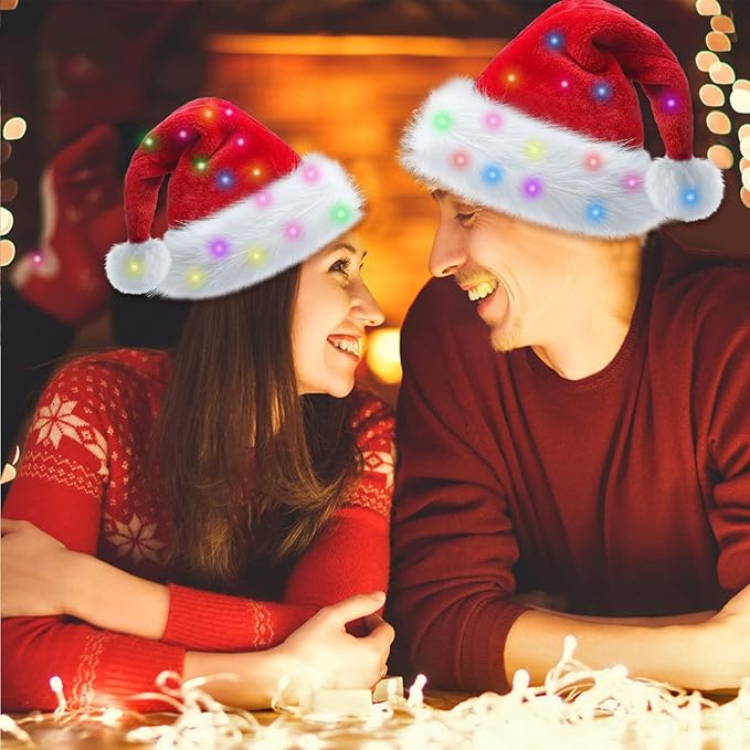 Santa Hat for Adults Christmas Hat Red Velvet Double-Layer Thickening Unisex - Image 7