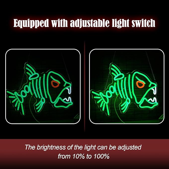 Fish Neon Sign LED Skeleton Fish Neon Light - Image 4