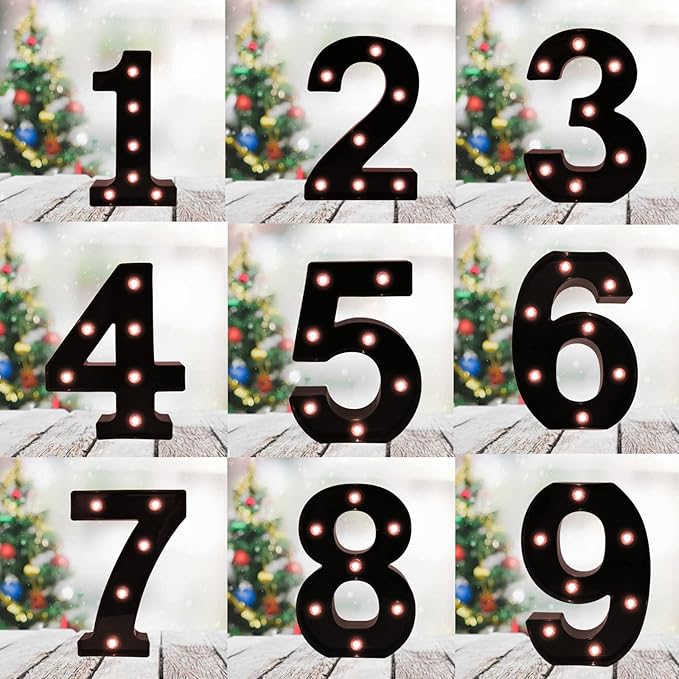 Light Up Black Alphabet Marquee Number Sign LED Marquee Number Lights Sign - Image 5