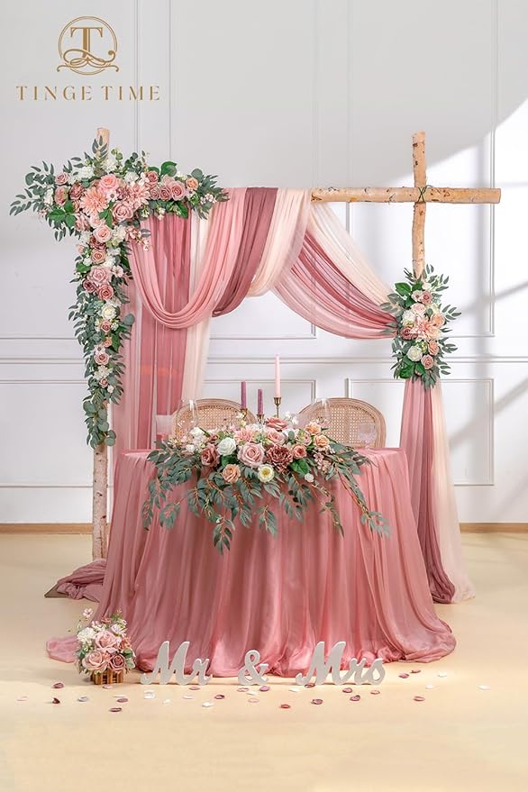 TINGE TIME Artificial Sweetheart Flower Swag - Image 2