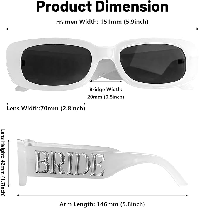 LADY&HOME Bride Sunglasses, Bachelorette Party Decoration, Bridesmaid Favor - Image 2