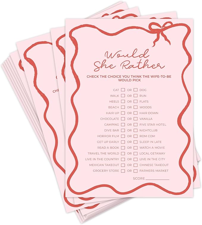 DEEKA 30 PCS Bridal Shower Games Card - Image 8