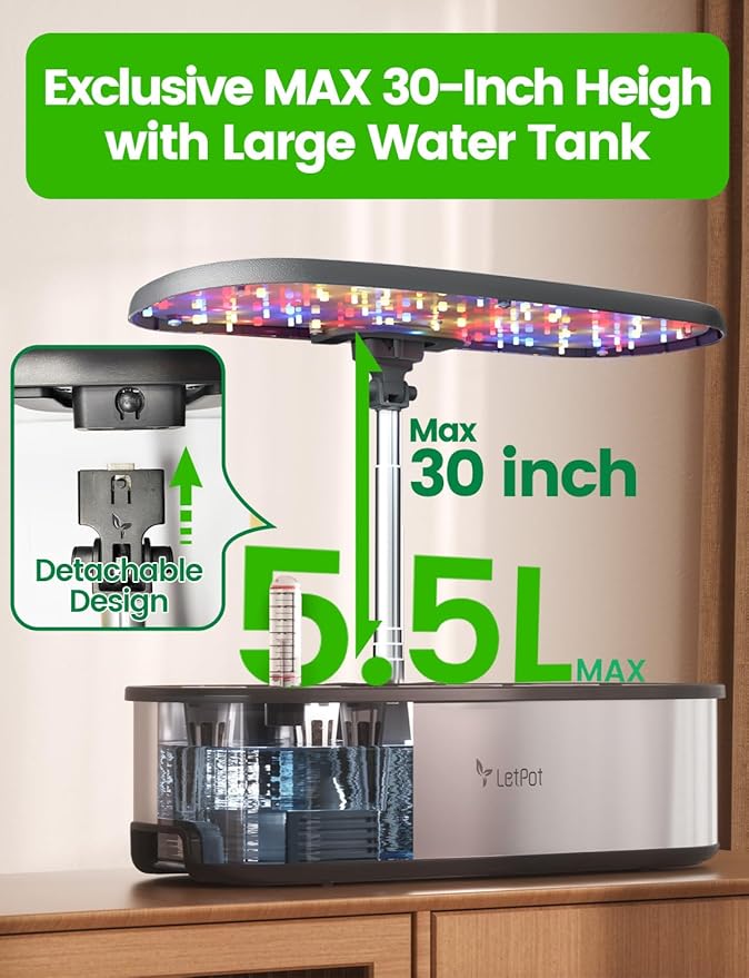LetPot LPH-SE Hydroponics Growing System, 12 Pods Smart Herb Garden Kit Indoor - Image 6