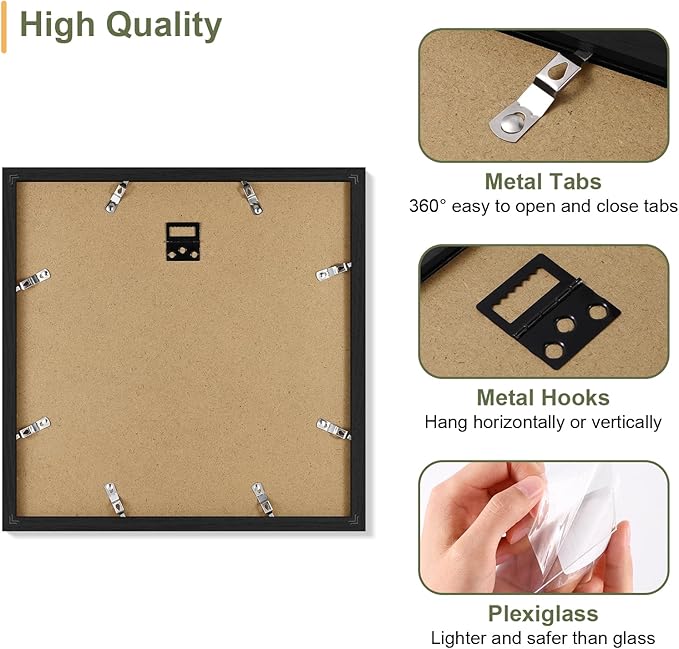 Vittanly 12x12 Collage Picture Frame, Displays 4Pcs 4x6 Pictures - Image 7