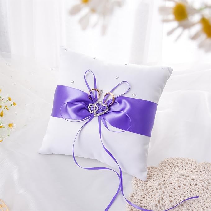QIRMIZI Wedding Ring Pillow and Flower Girl Basket Set – Adorned - Image 2