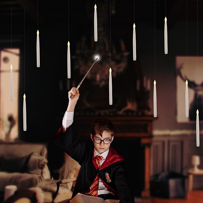 Floating Candles with Wand, 20 Pack Halloween Battery Operated LED Hanging - Image 5
