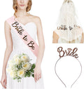 3 Pack Bride to Be Decorations Set, Bride to Be Sash, Bride Headband Tiara by Unknown