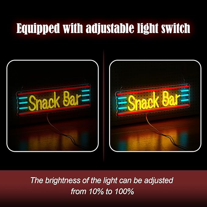 Snack Bar Neon Sign Dimmable Bar Neon Light - Image 4