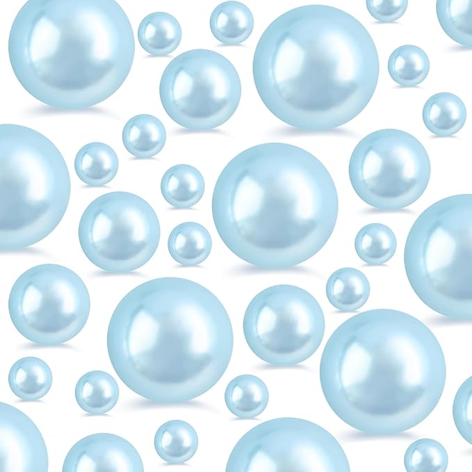 260Pcs Lightblue Glossy Beads - 6mm by EGKamhFloatingBeadsPearls