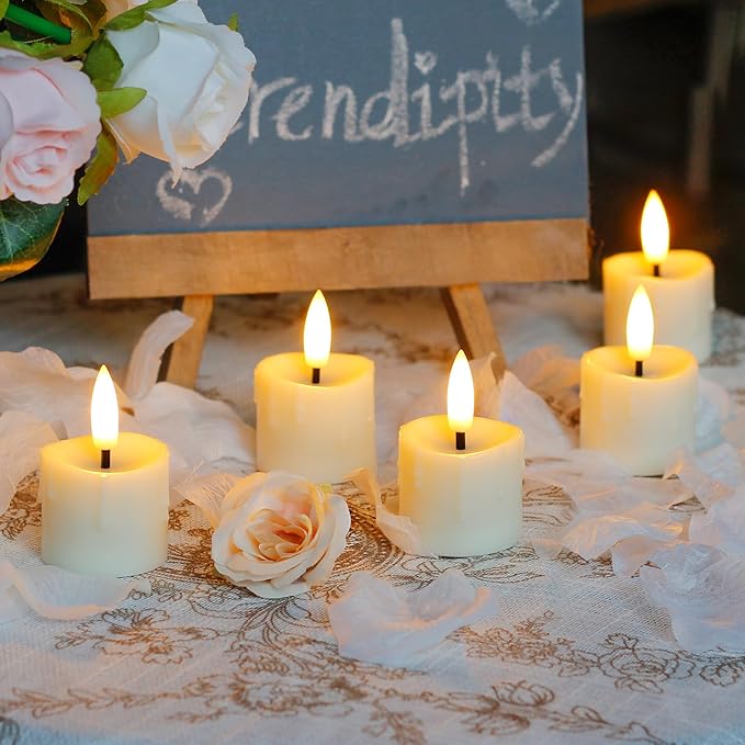 Rechargeable Flameless 1.6" x2.5" Tea Light Candles - Image 4