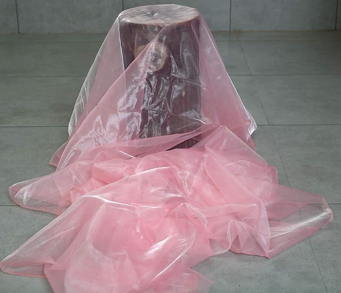 VDS Blush Pink Organza Fabric, 100 Yards Continuous, 45” Wide, Wedding Party - Image 3