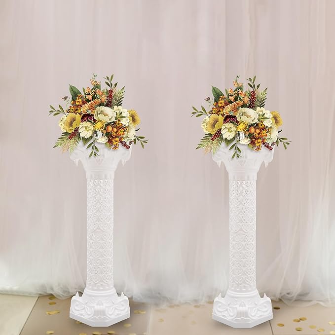 Roman Pillars Decoration Party Flower Pot Columns Set 2Pcs Decor Pedstal Stand - Image 9