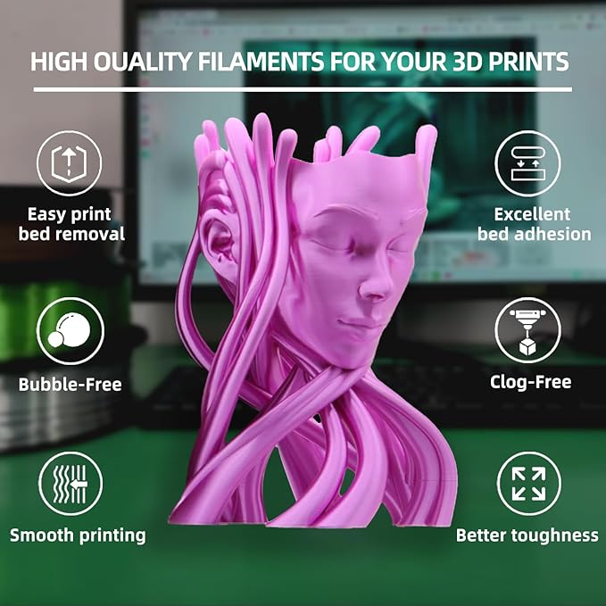 PLA Filament, Silk PLA, 3D Printer Filament, PLA Filament 1.75mm Dimensional - Image 2