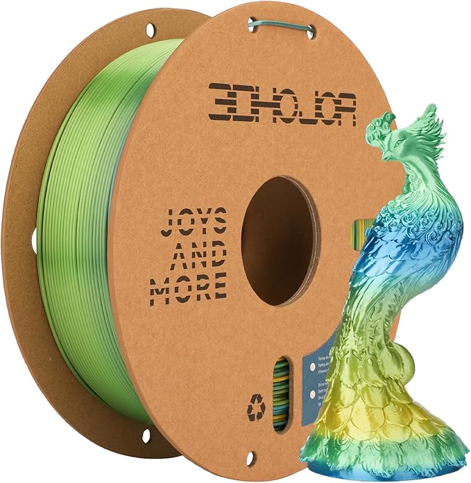 Silk PLA 3D Printer Filament 1.75mm Silk Shiny Fast Gradient Color Change by 3DHoJor