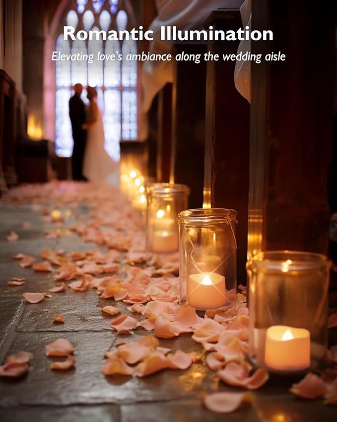 Homemory 48-Pack Novelty Flickering Flameless Tea Lights Candles, 200+Hours - Image 9