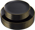 KIRE 60PCS Black Plastic Plates by KIRE