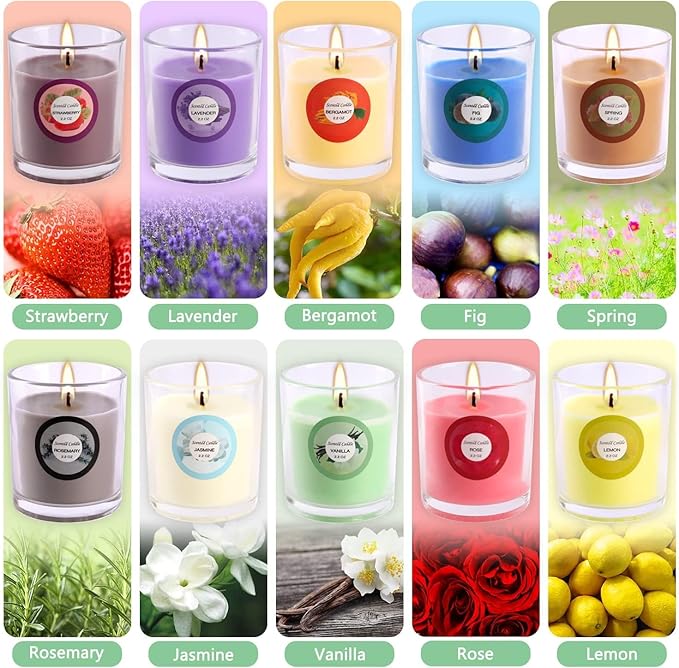 Scented Candles, Strawberry, Aromatherapy Candles, Soy Wax Glass Jar Candle - Image 2