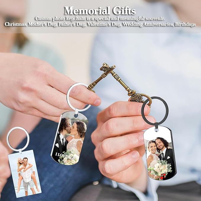 Custom Keychain with picture Double-sided Personalized Your Photo/Text/Icon - Image 6