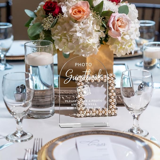 Acrylic Wedding Sign Photo Guestbook Sign - Image 5
