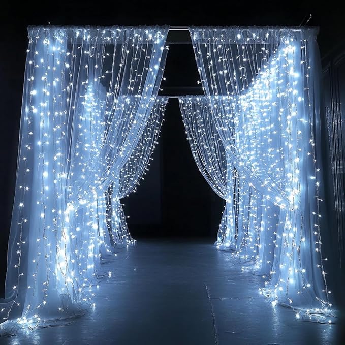 Fairy Curtain Lights, 300 LED Upgraded Tangle-Free Hanging Lights - Image 3