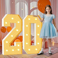 4FT Marquee Numbers 20, Large Light Up Numbers 20th Birthday Decorations by HITINO