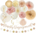 Champagne-Gold Fall Boho Happy-Engagement Party-Decorations by Huglony