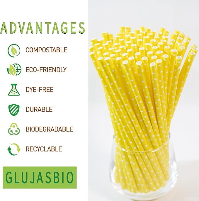 GLUJASBIO Cute Paper Straws Drinking - Image 2