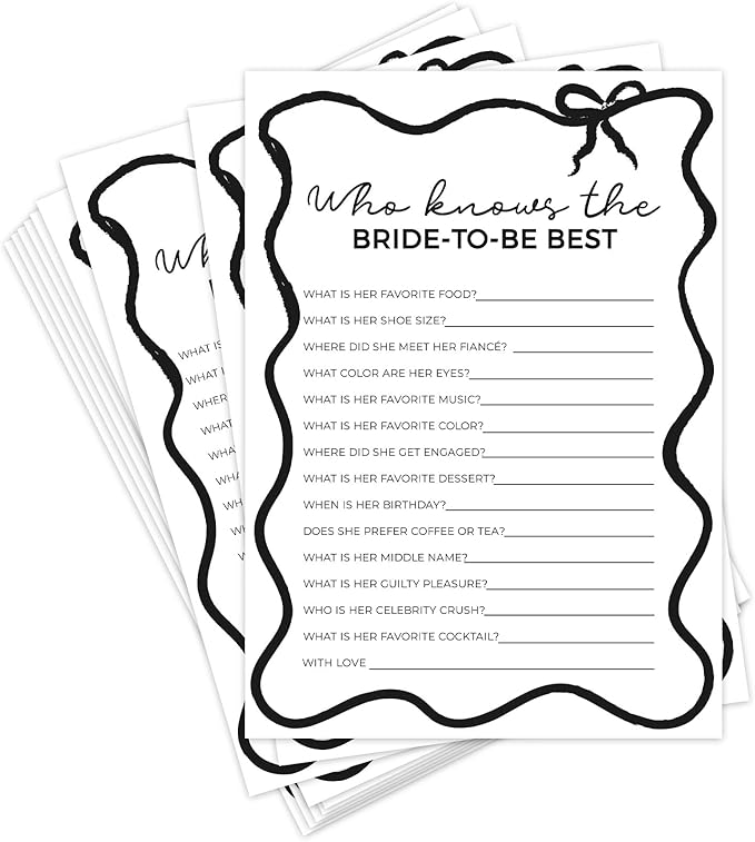 DEEKA 30 PCS Bridal Shower Games Card - Image 8