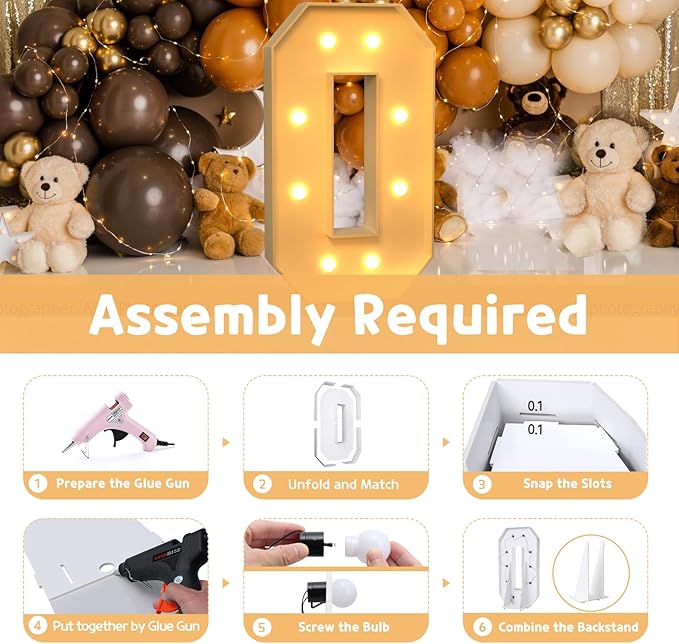 imprsv 3FT Marquee Numbers, Light Up Numbers - Image 3