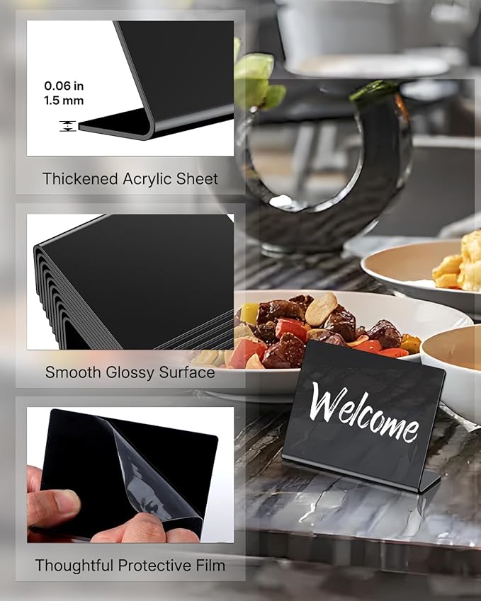 Uniclife 20 Pack Mini Chalkboard Signs - Image 3