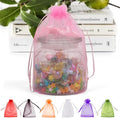 ANZNKU 100 Pack Premium Sheer Organza Bags 6x9 inches Mesh Bags Drawstring by ANZNKU