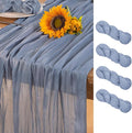 Dusty Blue Cheesecloth Table Runner 4 Pack Fall Table Runners Boho Gauze 120 by DeZerlor
