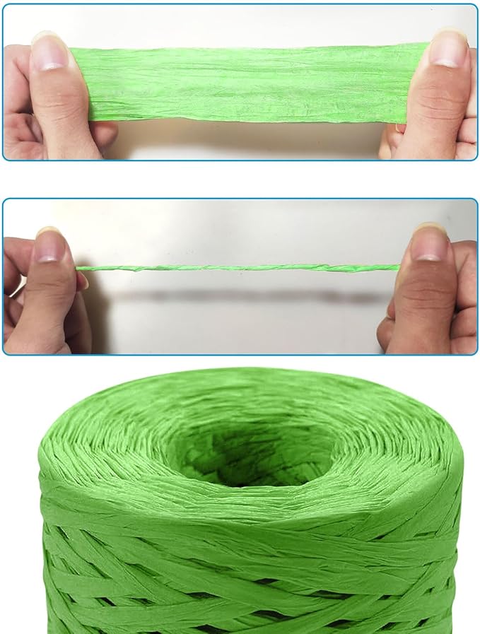 Creatrill 218 Yards Raffia Paper Craft Ribbon Packing Paper Twine, 1/4 Inch by - Image 4