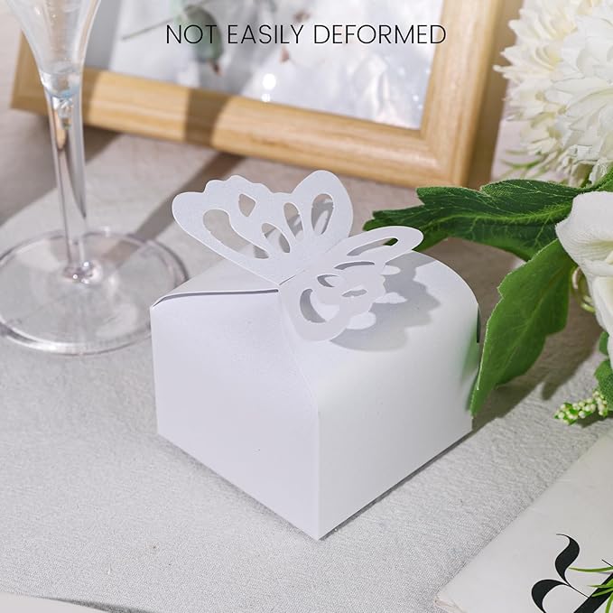 VGOODALL 50PCS Party Favor Boxes, 2.4" x 2.4" x 1.8" 3D Butterfly Candy Boxes - Image 4