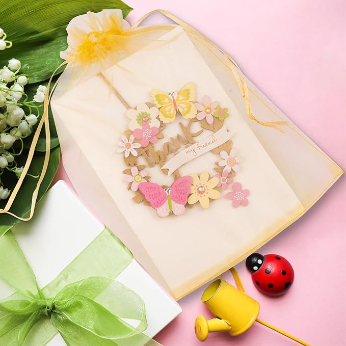 ANZNKU 50 Pack Organza Bags 6x9 Inch Mesh Gift Bags Small Packaging Bag Mesh - Image 4