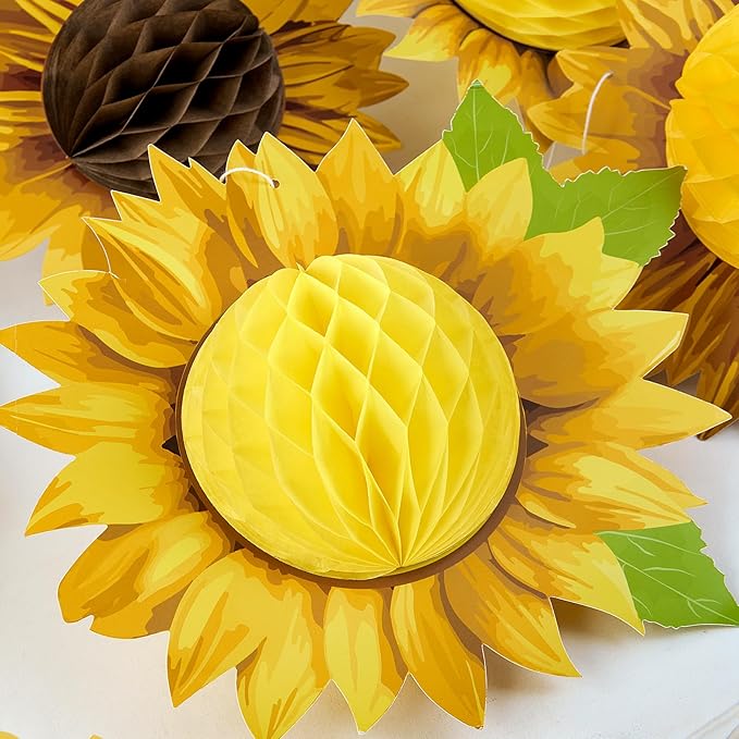 SUNBEAUTY 9 PCS 10 Inches Sunflower Decorations - Image 3