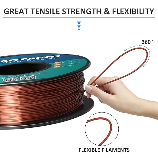 GIANTARM 3D Printer Filament, Silk Copper Pla Filament, 1Kg Spool, 1.75mm - Image 5