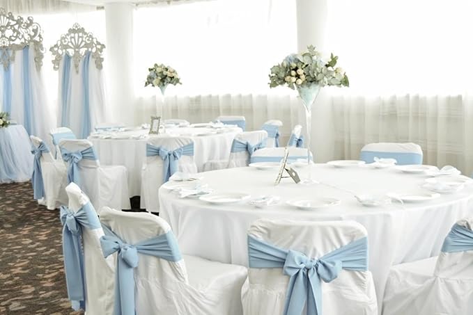 100 PCS Satin Chair Sashes Decorative Bow Chair Sashes Ties Back Ribbon Bows - Image 8