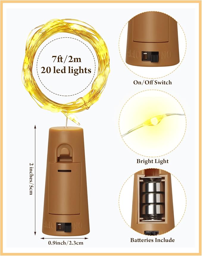 Hortsun 60 Pack Wine Bottle Lights - Image 2
