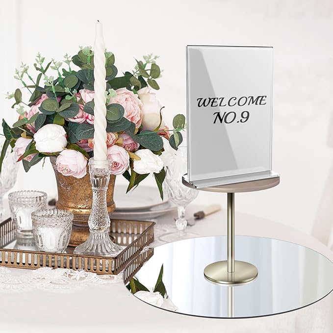12" Mirror Centerpieces, 2mm Glass Mirror Plates, Mirror Tray, - Image 6