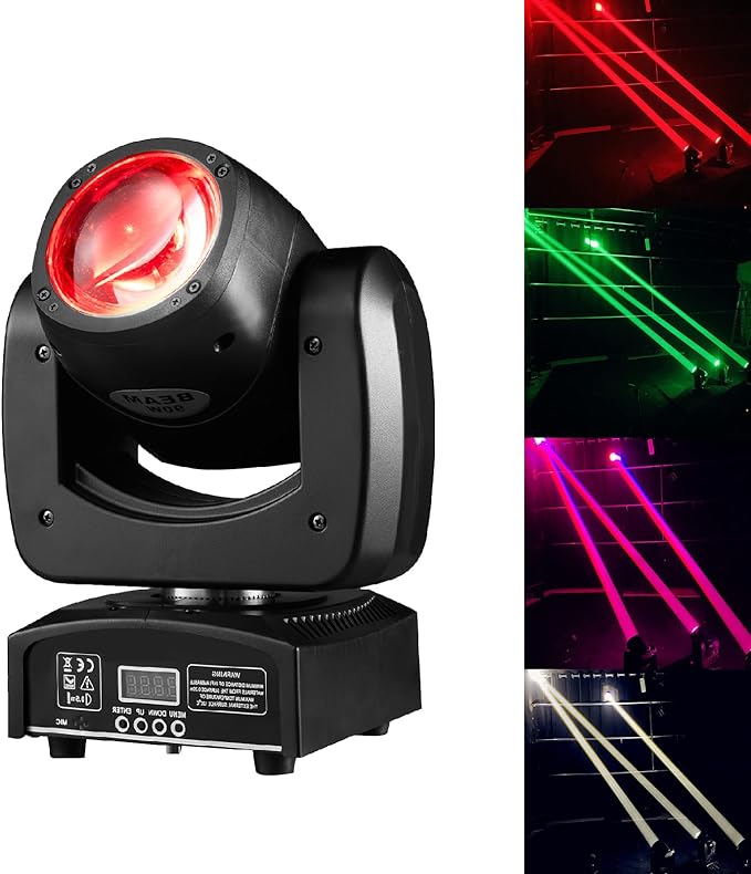 90W LED Moving Head DJ Lights Mini Beam Stage Lights Super Bright Spot RGBW by DJXFLI