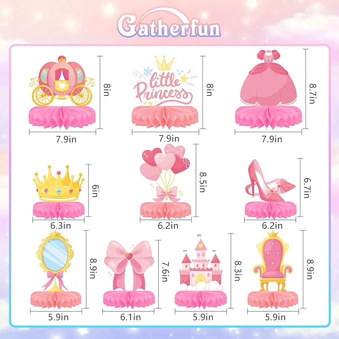 Princess Birthday Party Supplies Kit - Image 2