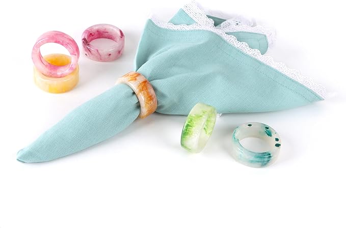 Set of 12 Epoxy Resin Napkin Rings - Image 5
