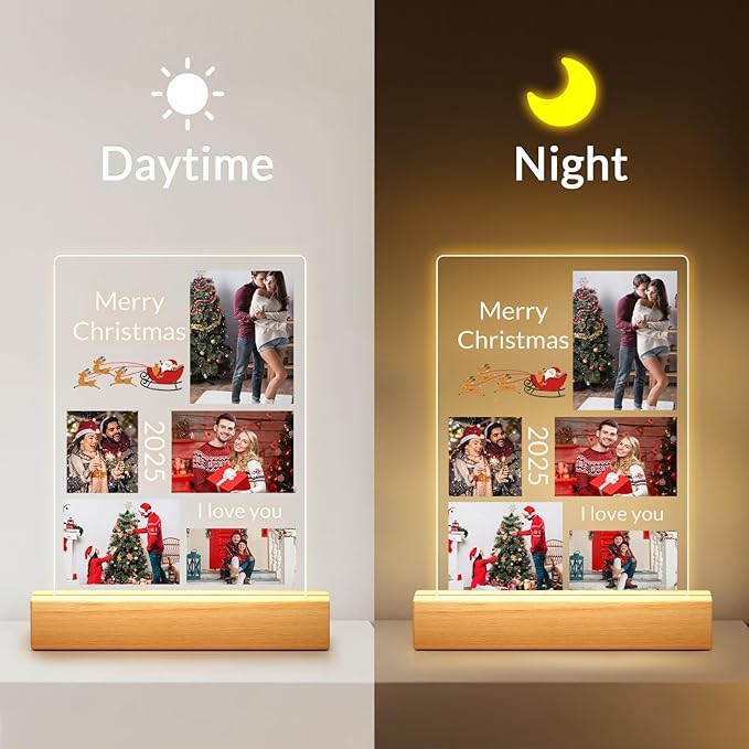 Custom Picture Frames with Photo, Personalized Photo Frame with Night Light - Image 3