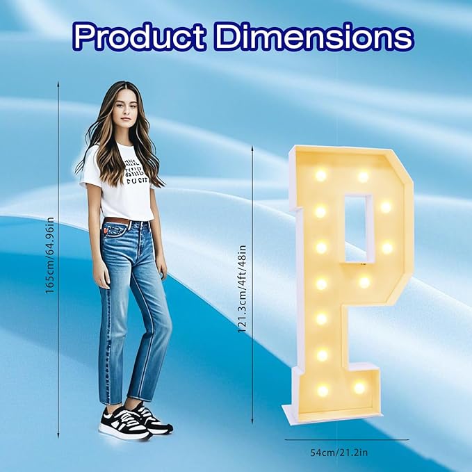 4FT Marquee Plastic Letters P - Image 4